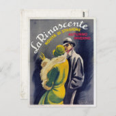 ヴィンテージイタリアンファッションプリント ポストカード (正面/裏面)