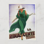 ヴィンテージイタリアンファッションプリント ポストカード (正面)
