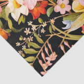 ヴィンテージイタリアンフローラピンクブルーブラックデコップページ 薄葉紙 (詳細)