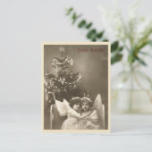 ヴィンテージイタリアンブオンナターレメリークリスマスエンジェルス ポストカード (スタンド正面)