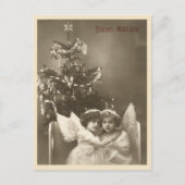 ヴィンテージイタリアンブオンナターレメリークリスマスエンジェルス ポストカード (正面)