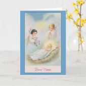 ヴィンテージイタリアンブオンナテールクリスマスカード カード (黄色い花)