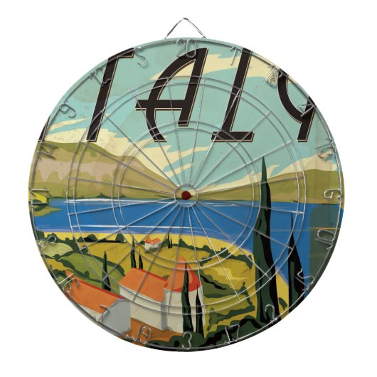 ヴィンテージイタリアンポスター ダーツボード (正面)