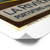 ヴィンテージイタリアンリビエラポルトフィノ旅行ポスター ポスター (角)