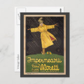 ヴィンテージイタリアンレインコート広告 ポストカード (正面/裏面)