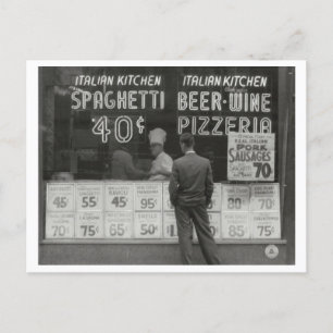 ヴィンテージイタリアンレストランニューヨーク写真 ポストカード
