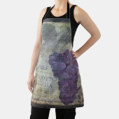 ヴィンテージイタリアンワインと紫ブドウ エプロン (インサイチュ)