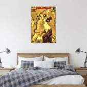 ヴィンテージイタリアンワインバーマス広告 キャンバスプリント (インサイチュ (寝室))