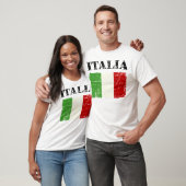 ヴィンテージイタリアン国旗イタリアレトロバナー署名 Tシャツ (ユニセックス)