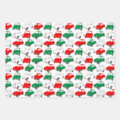 ヴィンテージイタリアン型包み紙セット ラッピングペーパーシート (正面)