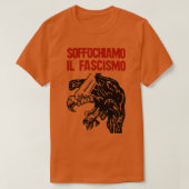 ヴィンテージイタリアン抗ファシズムプリント窒息症 Tシャツ (デザイン正面)