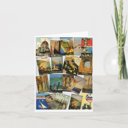 ヴィンテージイタリアン旅行ポスター カード (正面)