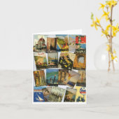 ヴィンテージイタリアン旅行ポスター カード (黄色い花)