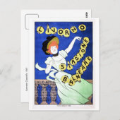 ヴィンテージイタリアン旅行ポスターLivornoビーチad ポストカード (正面/裏面)