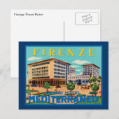 ヴィンテージイタリアン旅行広告 ポストカード (正面/裏面)