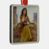 ヴィンテージイタリアン水車女子学生 メタルオーナメント (右)