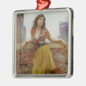 ヴィンテージイタリアン水車女子学生 メタルオーナメント (左)