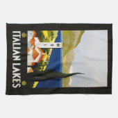 ヴィンテージイタリアン湖ハンドタオル キッチンタオル (横)