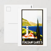 ヴィンテージイタリアン湖旅行ポスター ポストカード (正面/裏面)
