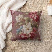 ヴィンテージイタリアン花 クッション (ブランケット)