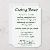 ヴィンテージイタリアン食品、トマトタマネギ料理パーティー 招待状 (裏面)