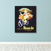 ヴィンテージイタリアンBianchi自転車広告 キャンバスプリント (インサイチュ (ウッドフロア))