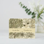 ヴィンテージイタリアンVerdigris日付の保存 案内ポストカード (スタンド正面)