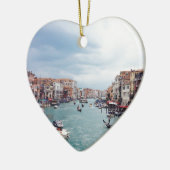 ヴィンテージイタリアヴェネツィアカナル写真 セラミックオーナメント (左)