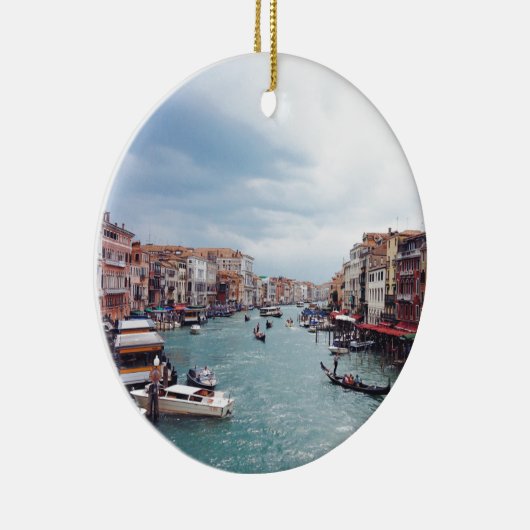 ヴィンテージイタリアヴェネツィアカナル写真 セラミックオーナメント (右)