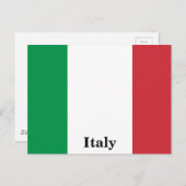 ヴィンテージイタリア国旗の旅行観光 ポストカード (正面/裏面)