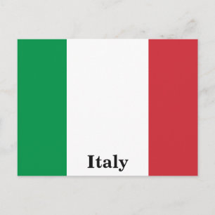 ヴィンテージイタリア国旗の旅行観光 ポストカード