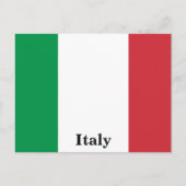 ヴィンテージイタリア国旗の旅行観光 ポストカード (正面)