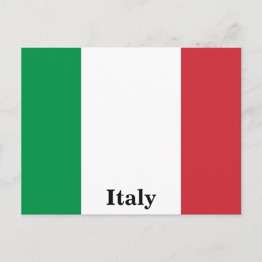 ヴィンテージイタリア国旗の旅行観光 ポストカード (正面)
