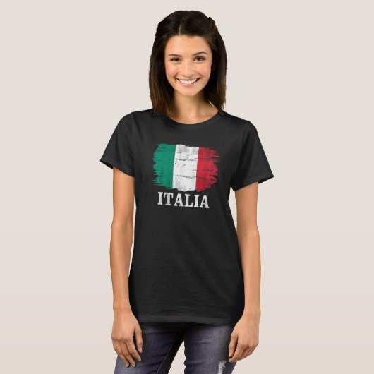 ヴィンテージイタリア国旗イタリアンイタリア Tシャツ (正面フル)
