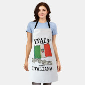 ヴィンテージイタリア国旗 エプロン (着用した状態)