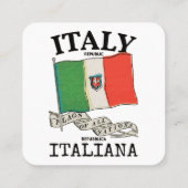 ヴィンテージイタリア国旗 スクエア名刺 (裏面)