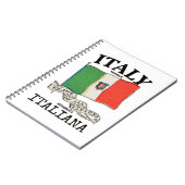 ヴィンテージイタリア国旗 ノートブック (左側)