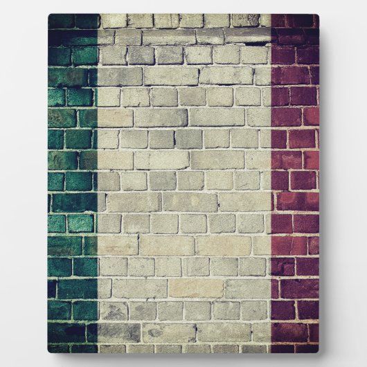 ヴィンテージイタリア国旗 フォトプラーク (正面)