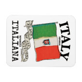 ヴィンテージイタリア国旗 マグネット (横)
