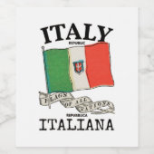 ヴィンテージイタリア国旗 ワインラベル (シングルラベル)