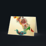 ヴィンテージイタリア地図シティトラベルラブウォーターカラー カード<br><div class="desc">カラフル素晴らしとイタリアの地図、風景と記念碑の水の色のデザインであなたの旅行を発表または思い出す方法。</div>