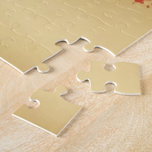 ヴィンテージイタリア地図シティトラベルラブウォーターカラー ジグソーパズル (側面)