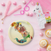 ヴィンテージイタリア地図シティトラベルラブウォーターカラー ペーパープレート (パーティー)