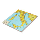 ヴィンテージイタリア地図タイル タイル (側面)