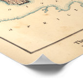 ヴィンテージイタリア地図ポスター ポスター (角)