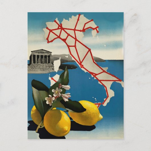 ヴィンテージイタリア旅行はがき ポストカード (正面)