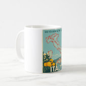 ヴィンテージイタリア旅行イタリアン – 地図とレモン コーヒーマグカップ (正面左)