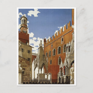 ヴィンテージイタリア旅行ポスターはがき ポストカード