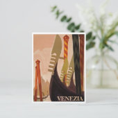 ヴィンテージイタリア旅行ポスター葉書 ポストカード (スタンド正面)