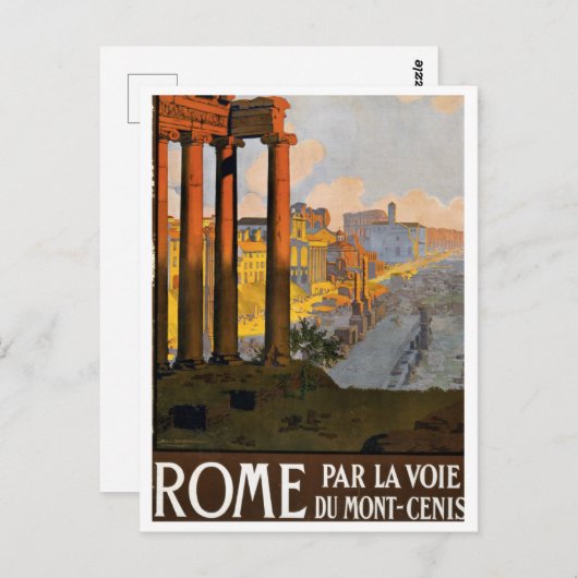 ヴィンテージイタリア旅行ポスター葉書 ポストカード (正面/裏面)